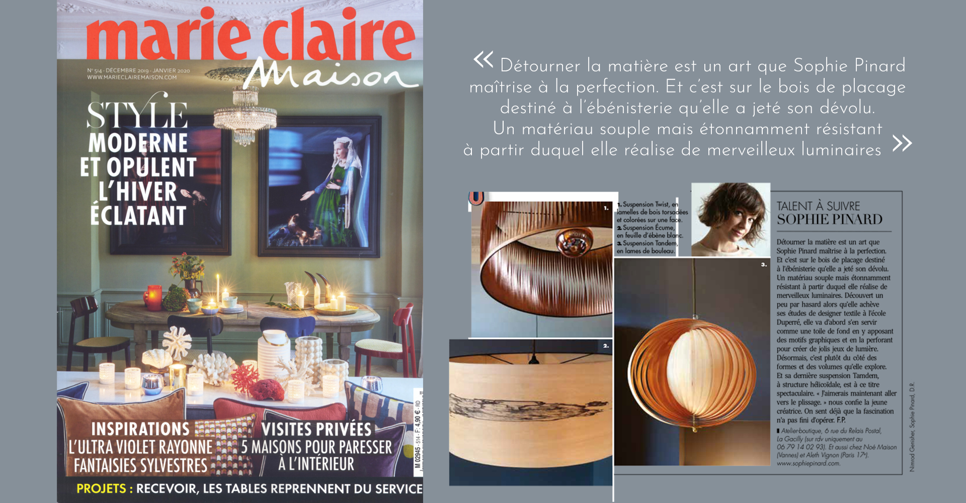Marie Claire Maison, Sophie Pinard, presse
