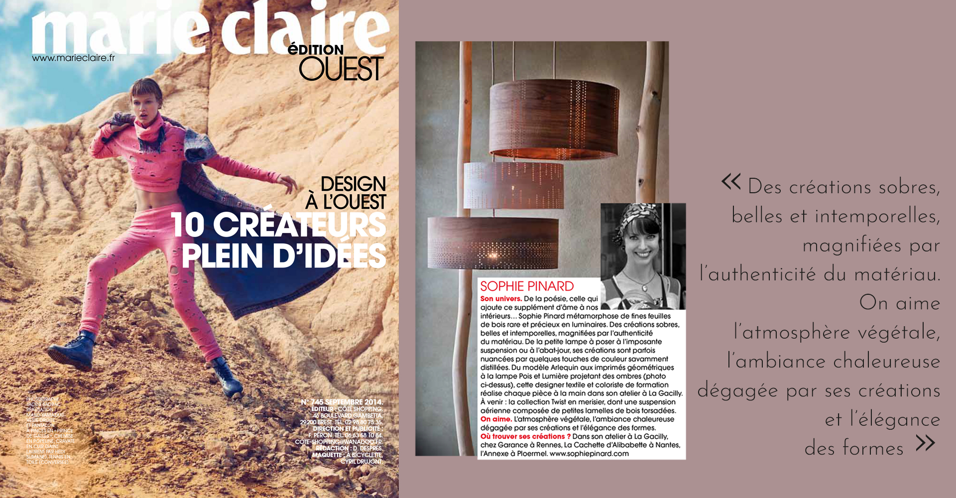 Marie Claire Ouest, Sophie Pinard, presse